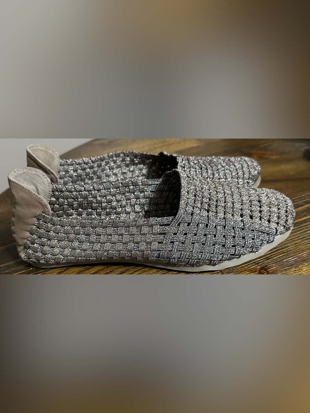 Adam Tucker Metallic Woven Slip-On Flats - bronze. New without box.